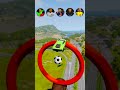 🚘CR7 vs Messi vs Mbappe MrBeast Jump Challenge ⚽️#beamngdrive #simulator #shorts#ronaldo vs messi