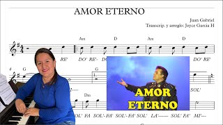 ❤️✨🎶✅ Amor eterno (Juan Gabriel) - Partitura notas