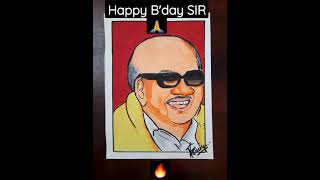 Happy birthday Late Thiru.Karunanidhi🔥//Acrylic Painting//Full video releasing tomorrow..STAY TUNED