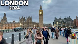 London City Tour 2024 | 4K HDR Virtual Walking Tour around the City | London Spring Walk 2024