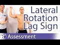 Lateral Rotation Lag Sign⎟Infraspinatus Weakness