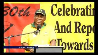 Ramaphosa addressed Cosatu at the 30th anniversary celebration