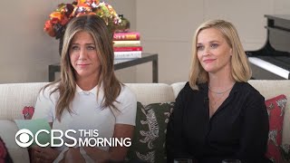 Jennifer Aniston and Reese Witherspoon interview real morning show host Gayle Ki