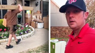 Mom Shocks Husband in Epic Delivery Box Prank