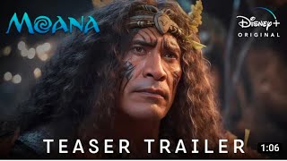 Moana live action Teaser Trailer 2024 | Auli'i Carvalho, Dwayne Johnson| Disney+