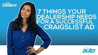 7 Things Your Dealership Needs for a Successful Craigslist Ad | Get My Auto