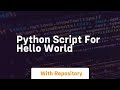 python script for hello world