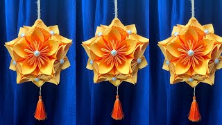Beautiful paper flower ball | diwali & christmas decoration | paper flower ball