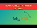 #06 How to INSERT Rows into a TABLE in MySQL
