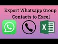 Export Whatsapp Group Contacts to Excel with Single Click (100% Working)