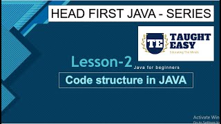 Head First Java Lesson 2, Code structure in JAVA | beginners #java #objectorientedprogramming #code