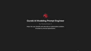 Gurobi Generative AI : Prompt Engineer Demo