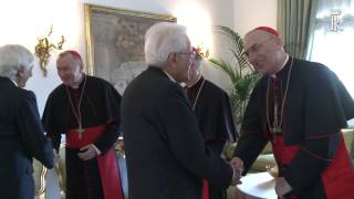 Roma - Il Presidente Mattarella incontra i Cardinali di nuova nomina (21.11.16)