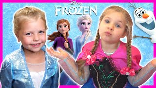 Kin Tin Frozen 2 Movie in Real Life | Elsa and Anna Pretend Play with Kids Diana Show