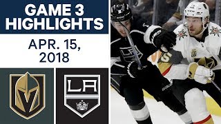 NHL Highlights | Golden Knights vs. Kings, Game 3 - Apr. 15, 2018