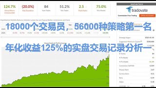 56000种策略第一名 年化收益125%的实盘交易记录分析一