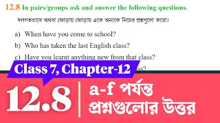 Class 7 English Chapter 12.8 Question Answer || Courstika