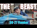 XFLY Sukhoi Su-27 Flanker Blue Twin 50mm 12 Blade EDF jet PNF 4S Power EPO 750mm Unboxing