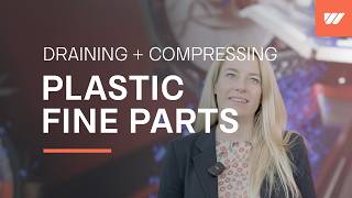 Draining of post-consumer plastic fine parts with a WEIMA C.200 Duo press @ Stiphout Plastics