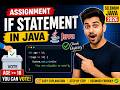 179. Assignment - Solve a program using if statement in Java (Selenium Java 2026)