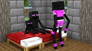 Baby Enderman and Family Life - Minecraft Animation