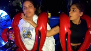 2 girls FAINT on SLINGSHOT amusement park ride ❗️*** Big Funny Scare