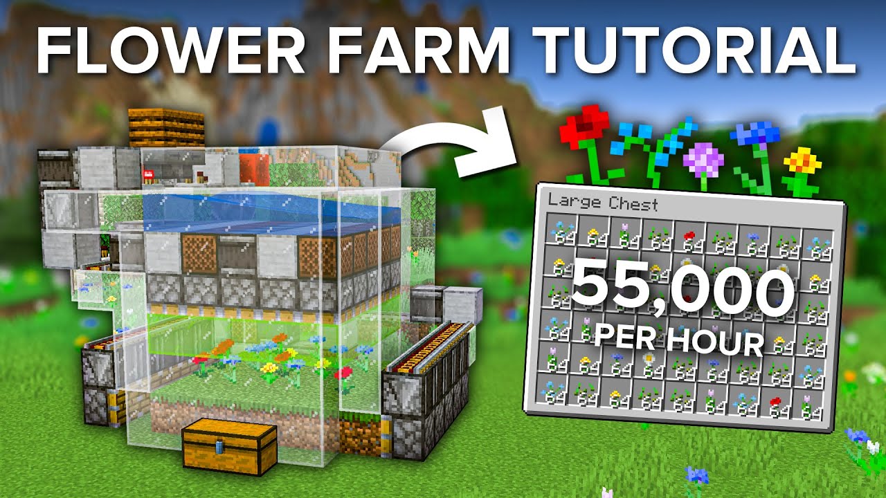 Minecraft Powerful Automatic Flower Farm In 1 21 Youtube