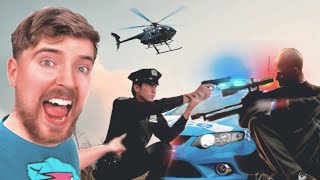 I hired 10 Police Officers to protect me from 100 Assassins | Mrbeast |
