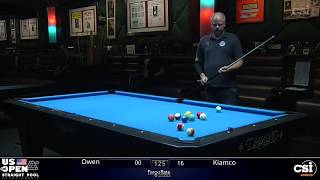 STRAIGHT POOL: Warren Kiamco vs Gabe Owen | 2019 US Open Straight Pool Championship