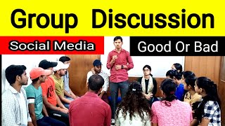 Group Discussion on Social Media is good or bad | How to do group discussion |GD in English|English|