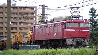 レール輸送車　EF81 141 牽引ﾁｷ13両