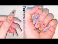 Terrazzo kitsch nail🐿💗 Make cute decorations / Nails extension / ASMR