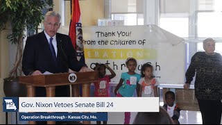 Gov. Nixon Vetoes Senate Bill 24