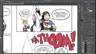 Art Timelapse: Lettering and Coloring Pages 10-11 of my comic in 8 Minutes