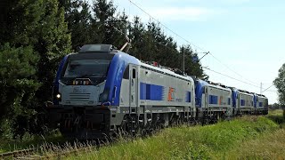 Lokomotywy Newag Griffin200 E4MSUa-003 004 005 i 006 PKP Intercity na testach przeciwpoślizgu. +RP1