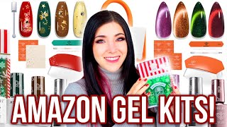 Amazon DIY Gel Kits Swatch & Review! Christmas & Magnetic || KELLI MARISSA