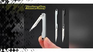 Mini Titanium Alloy Scalpel Folding Knife Keychain Pocket Utility Knife Selfdefense Tool Replaceab