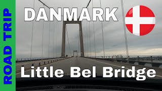 ROAD TRIP 4K New Little Belt Bridge Danmark 🇩🇰  dash cam