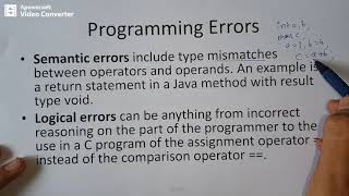 Lec11 B | Common Programming Errors | Syntax Error Handling