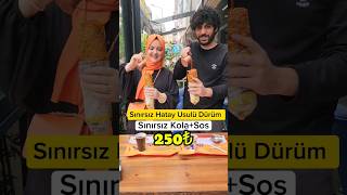 Sınırsız Hatay Usulü Dürüm Yemeye Geldik 😍 Sınırsız Döner+Sınırsız Kola 250₺ 🫶 #yemek #döner #vlog