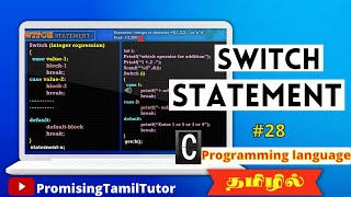 How to use SWITCH CASE in C Programming Language with Proper Examples in Tamil.