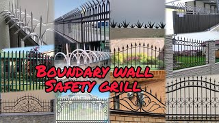 Modern boundary wall safety grill design || Wall security grill design ...