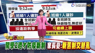 恐遇傳播高峰?中秋後停課新制上路 家長憂心