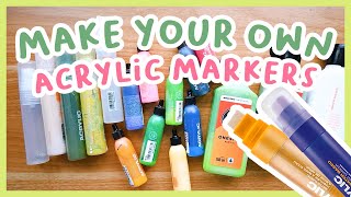 Make your own acrylic markers 🎨✨ A guide to mixing paint pens!