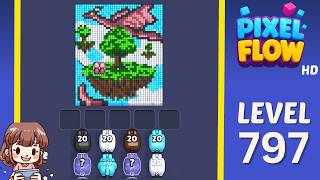 Pixel Flow Level 797 Solution Walkthrough