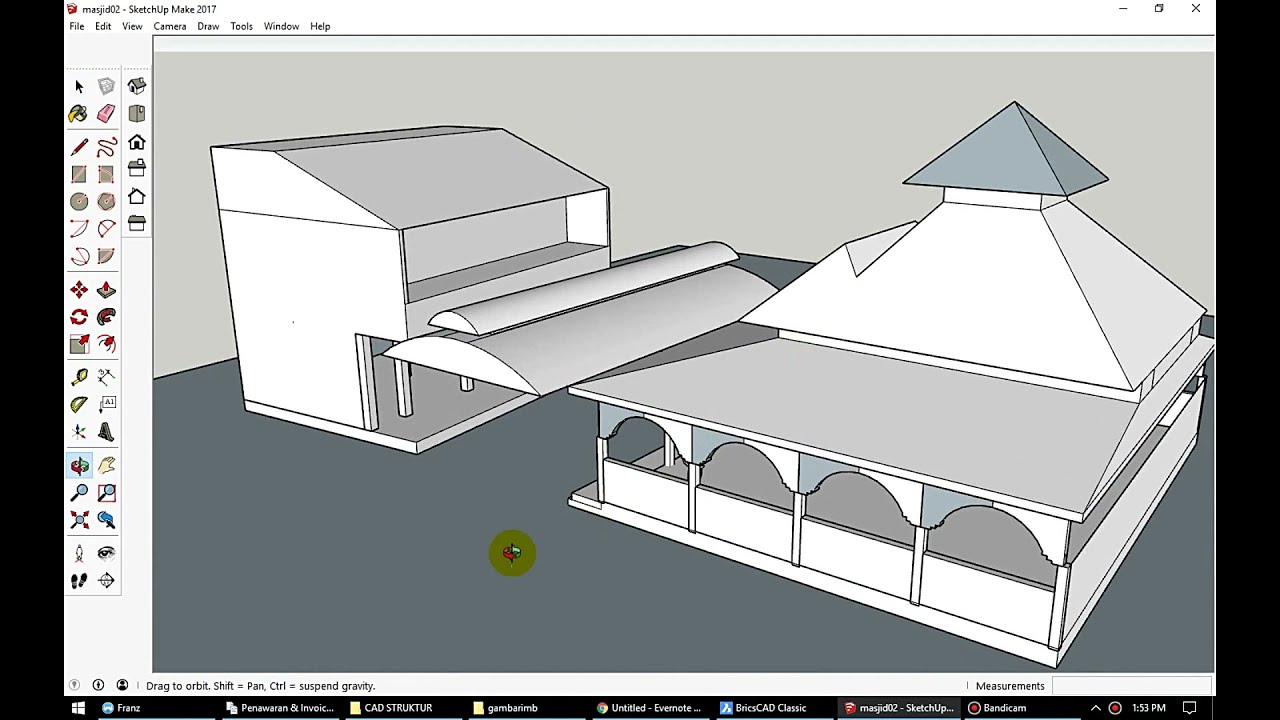 TUTORIAL SKETCHUP DESAIN KANOPI BAJA RINGAN - YouTube