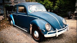 Classic 1956 VW Beetle Build-A-BuG Restoration Project Strato Silver Paint