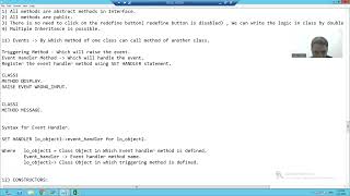 37 - ABAP OOPS - Events - Introduction