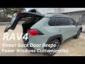 Rav4 Power Back Door Beeps Adjustment and Power Windows Up/Down with Remote.