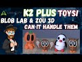 K2 Plus: Let's Print Jiggly Toys! Scale them UP. Mix/Match Filament. See how it goes! BlobLab ZOU3D